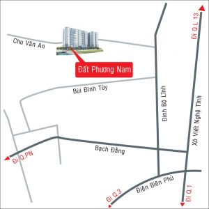 vi tri chung cu Dat Phuong Nam 300x300 - Căn hộ chung cư Đất Phương Nam - Bình Thạnh